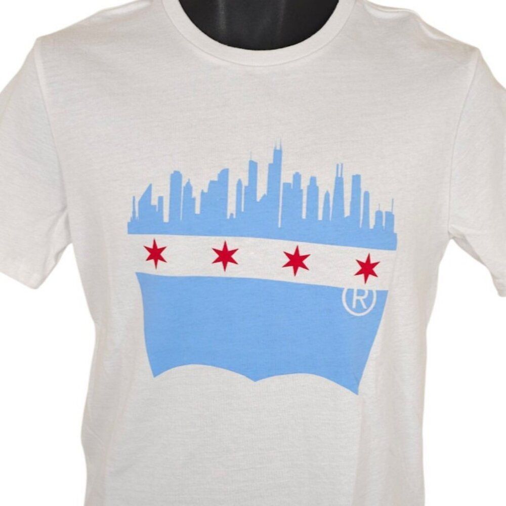 Chicago City Skyline T Shirt Mens Size XS White Levis